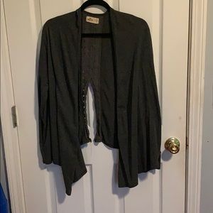 Hollister dark grey cardigan with back detailing
